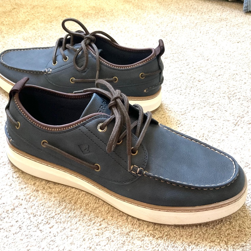 Navy SPERRY  Men's Moc Neo Lace Up Boat Shoes Size 9